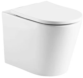 Vaso WC filomuro SENSEA neo, sedile incluso P 54.2 x L 36.3 x H 39.5 cm bianco