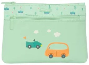 Astuccio Scuola Safta Coches Macchine Verde 23 x 16 x 3 cm