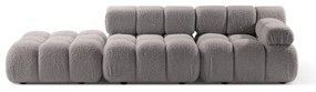 Divano componibile in grigio chiaro con rivestimento in bouclé 288 cm Bellis – Micadoni