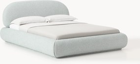 Letto imbottito in bouclé con contenitore Alba