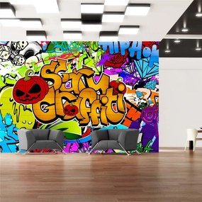 Fotomurale  Scary graffiti  Colore colorful, Dimensioni e Misure 100x70