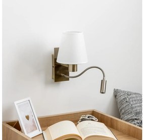 Brilagi - Applique a LED NUBILA 1xE27/25W/230V + LED/3W ottone/bianco