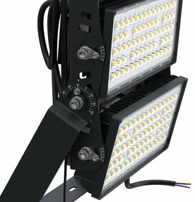 Faro Modulare LED 800W IP66, 167lm/W, Dimmerabile DALI - INVENTRONICS Colore Bianco Freddo 5.000K, Scegli l'angolo di illuminazione 60°, Scegli le staffe dei moduli Orientabili