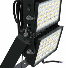 Faro Modulare LED 800W IP66, 167lm/W, Dimmerabile DALI - INVENTRONICS Colore  Bianco Naturale 4.000K, Scegli l'angolo di illuminazione 60°, Scegli le staffe dei moduli Orientabili