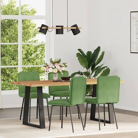 Sedie Da Pranzo 4 Pz Verde Chiaro İn Velluto /