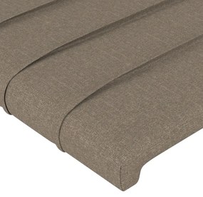 Testiera ad orecchio tortora 163x16x118/128 cm in tessuto