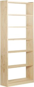 Libreria ASTIGARRAGA Gala 7 ripiani L 79.6 x P 25 x H 216.7 cm in legno beige, portata per ripiano 50 kg
