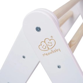 Pikler triangolo montessori bianco in pino massiccio 60x60x60 cm Montessori – Meowbaby