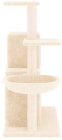 Albero per gatti con tiragraffi in sisal crema 83 cm