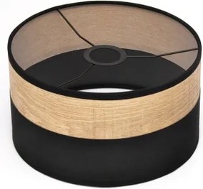 Lampada a sospensione su cavo ALBA 1xE27/15W/230V diam. 25 cm nero/marrone