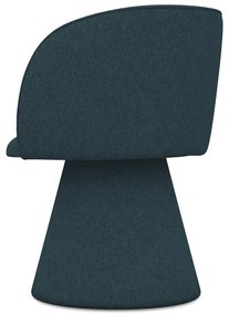 Sedia da pranzo color petrolio in imbottito Maia – Makamii