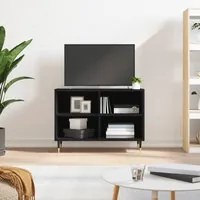 Mobile Porta TV Nero 69,5x30x50 cm in Legno Multistrato 826957