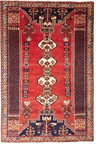Shiraz Tappeto persiano 160x240 Rosso (Iran) Annodato A Mano