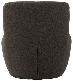 Poltrona grigio-marrone in tessuto bouclé Ada - Leitmotiv