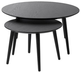 Tavolini rotondi neri in set di 2 pezzi ø 88 cm Adda - Unique Furniture