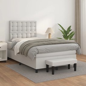 Giroletto A Molle Con Materasso Bianco 120x200 Cm İn Similpelle /