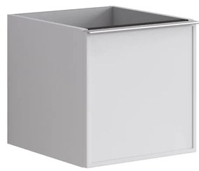 Struttura semi colonna da bagno Pixel 1 cassetto laccato opaco bianco L 40 x H 40 x P 45.5 cm