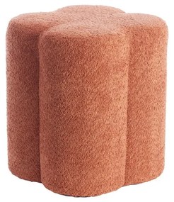 Sgabello in tessuto bouclé arancione Nalani - Light &amp; Living