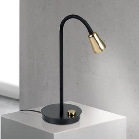 Orion - Lampada da tavolo flessibile dimmerabile DOTTY 1xGU10/10W/230V nero/ottone