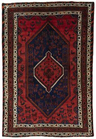 Shiraz Tappeto persiano 200 x 290 Rosso (Iran) Annodato A Mano