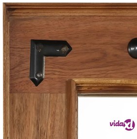 vidaXL Specchio in Legno Massello di Acacia 50x110 cm