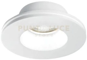 Gfa592-  faretto tondo in gesso 1 luce attacco gu10 d.13cm  da incasso