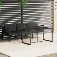 Set Divani da Giardino 4 pz con Cuscini in Alluminio Antracite 3115917