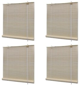 Tende A Rullo İn Bambù 4 Pz 120x160 Cm /