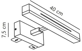 Nordlux - Illuminazione specchio bagno dimmerabile OTIS LED/14W/230V IP44