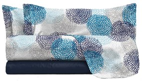 Completo letto matrimoniale Soffioni blu Datex