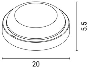 Applique a LED da esterno BULKHEAD LED/18W/230V 3000K IP54 nero