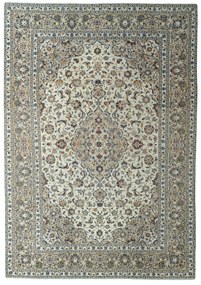 Kashan Tappeto 240x350 Beige (Iran) Annodato A Mano
