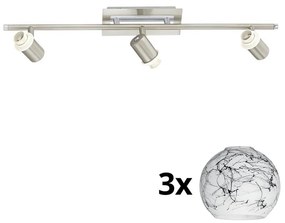 Eglo - Faretto LED MY CHOICE 3xE14/40W/230V cromo/bianco/nero