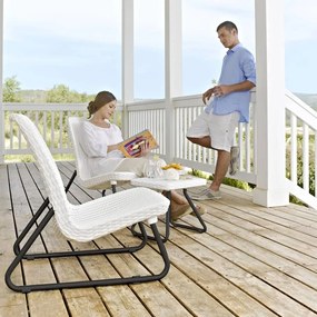 Set Mobili Da Patio 3 Pz Rio Bianco 218155 /