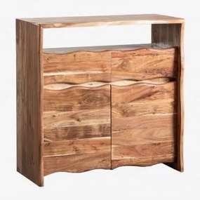 Credenza Yago In Legno Di Acacia Con Cassetti Acacia Marrone - Sklum