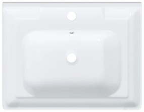 Lavandino da Bagno Bianco 61x48x23 cm Rettangolare in Ceramica