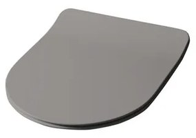 Copriwater Flo sedile slim s/c a d dedicato per serie sanitari poliestere grigio matt