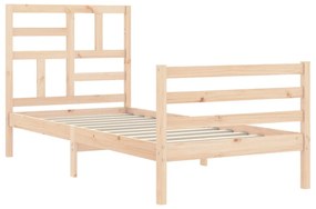 Giroletto con testiera single in legno massello