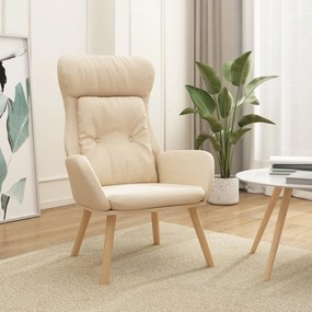 Poltrona Rilassante Crema İn Tessuto /