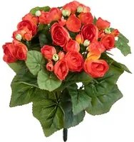 Set 3 Bouquet Artificiale di Begonia Altezza 28 cm