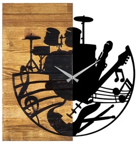 Orologio da parete 60x58 cm 1xAA legno/metallo