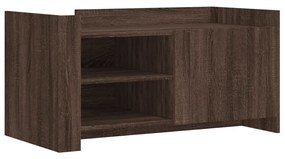 Tavolino salotto rovere marrone 100x50x50 cm legno multistrato