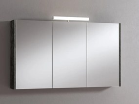 Pensile con luce Akira tigerwood L 120 x H 70 x P 15.5 cm