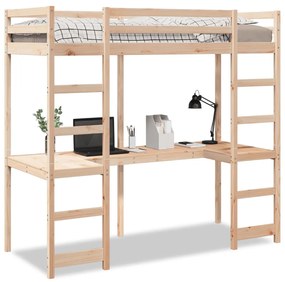 Giroletto Soppalco Senza Materasso 75x190cm Legno Massello Pino /