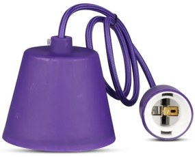 Lampadario su filo 1xE27/60W/230V viola