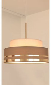Lampadario a sospensione con filo TAMI 1xE27/60W/230V beige/marrone/oro