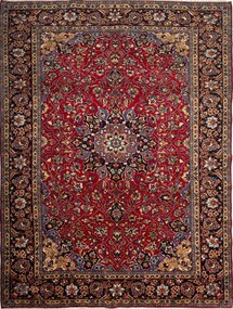 Najafabad Tappeto 260 x 350 Blu (Iran) Annodato A Mano