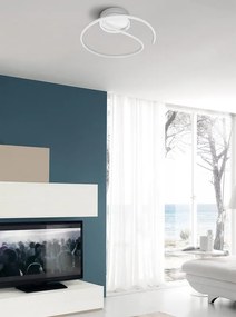 Plafoniera LED Norha Ø 42 cm bianco IP20 cct da bianco caldo a bianco freddo con regolazione di temperatura, 2000 lumen NOVECENTO