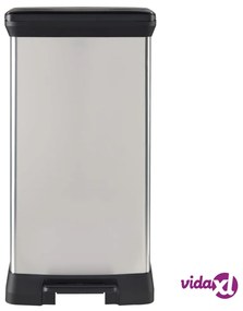 Curver Pattumiera a Pedale Doppia Deco 23L+23L Argento
