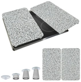 WENKO 2521120500-Copertura per piastra ABDECKPLATTE - Neutra 30x52 cm granito/multicolore